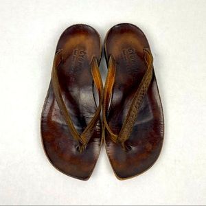 Cydwoq "Zen" leather thong sandals size 35